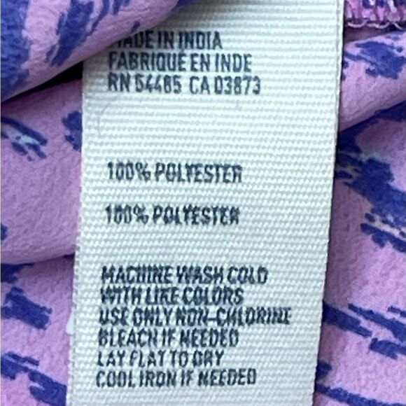 NWT American Eagle Outfitters Purple Blue Ikat Top Sz S Open Back Loose Fit - Picture 5 of 7